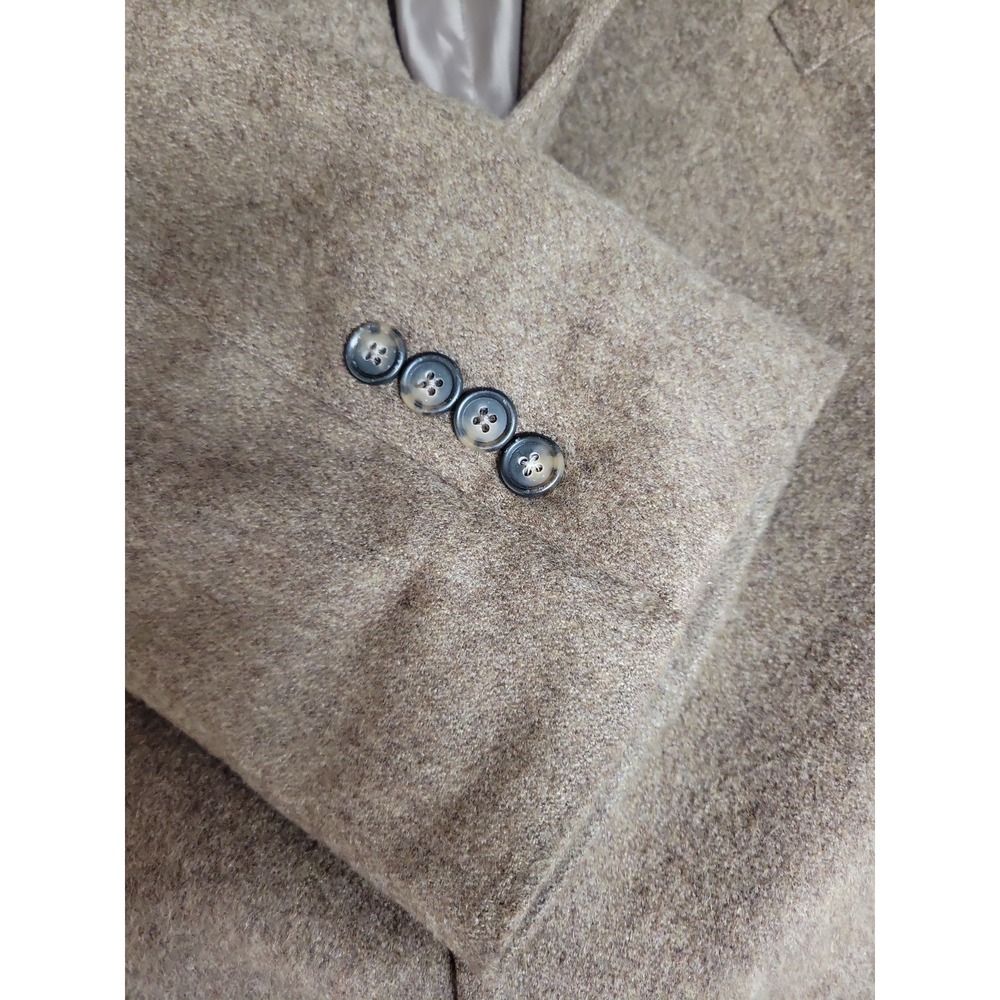 JOS. A. BANK Brown Tan 100% Camel hair Wool flannel mens jacket blazer 50R EUC - Picture 10 of 11